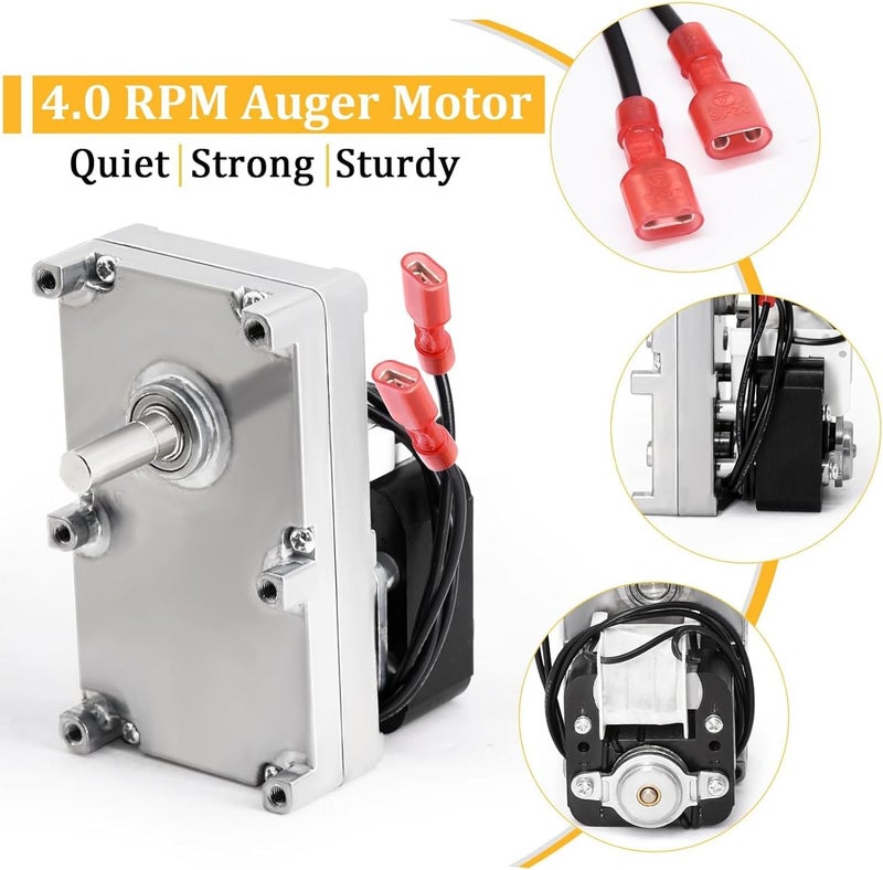 Adviace 3-20-60906 Auger Feed Motor for Harman Pellet Stove P61A, P68, Accentra, P43, P61, P38, P35i,PC45, PF100 Pellet Stove Insert, 4RPM Auger Motor for Harman Pellet Stove Parts - Image 5